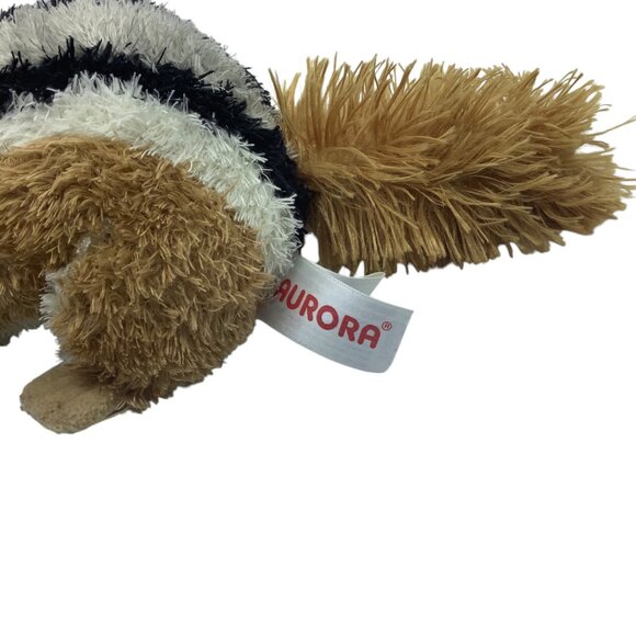 Aurora Plush Chip Chipmunk Stuffed Animal Toy 8" Brown Black Stripe Mini Flopsie - Picture 12 of 12